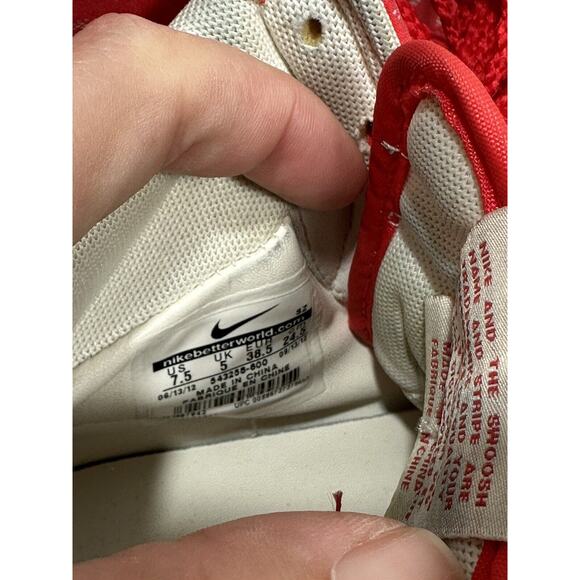 Nike Dunk Sky Hi Print Hidden Wedge Heel Shoes Sz 7.5‎ - Hyper Red - 543258-600 - Picture 7 of 8